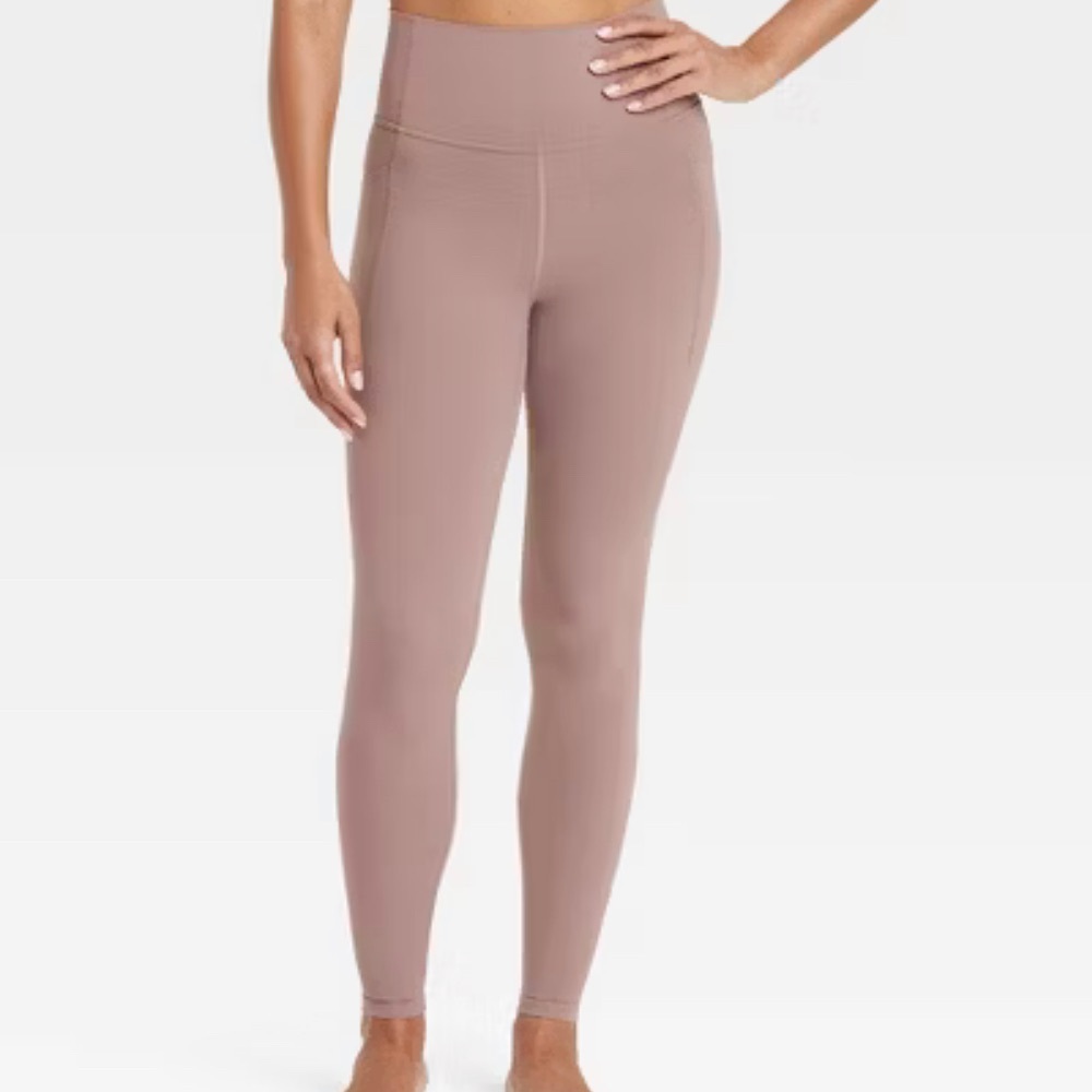 high rise mauve leggings new with tags